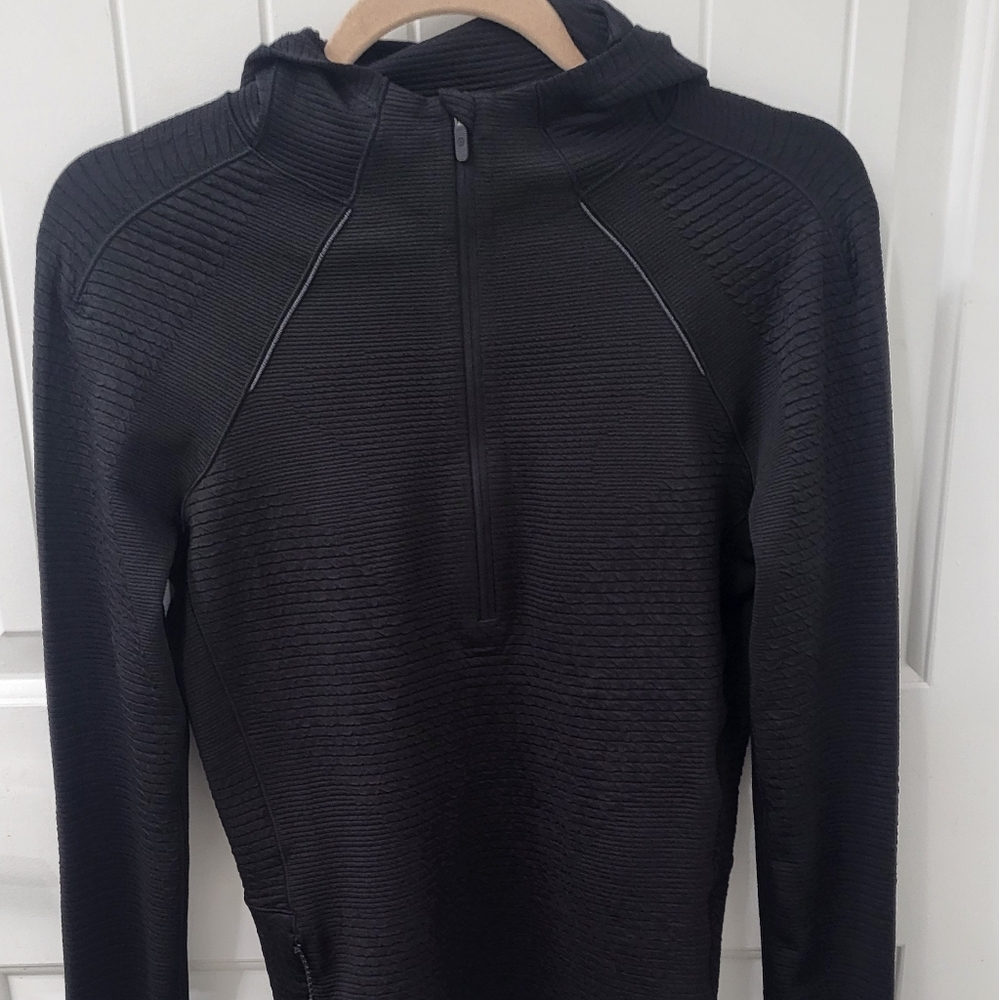 Black Lululemon Womens Hoodie 3/4 Zip Size 9